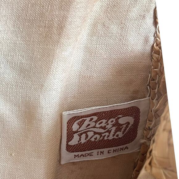 Vintage Womens Straw Woven Handbag Clutch Spring Nautical Beach Spring - Picture 5 of 8